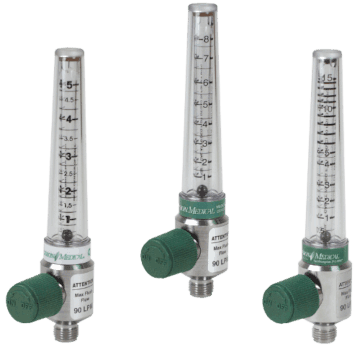 Precision Medical Chrome Flowmeters